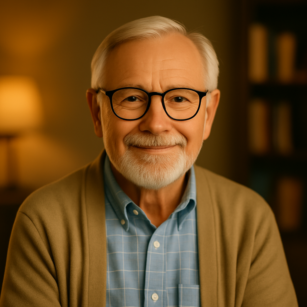 Smiling man with glasses